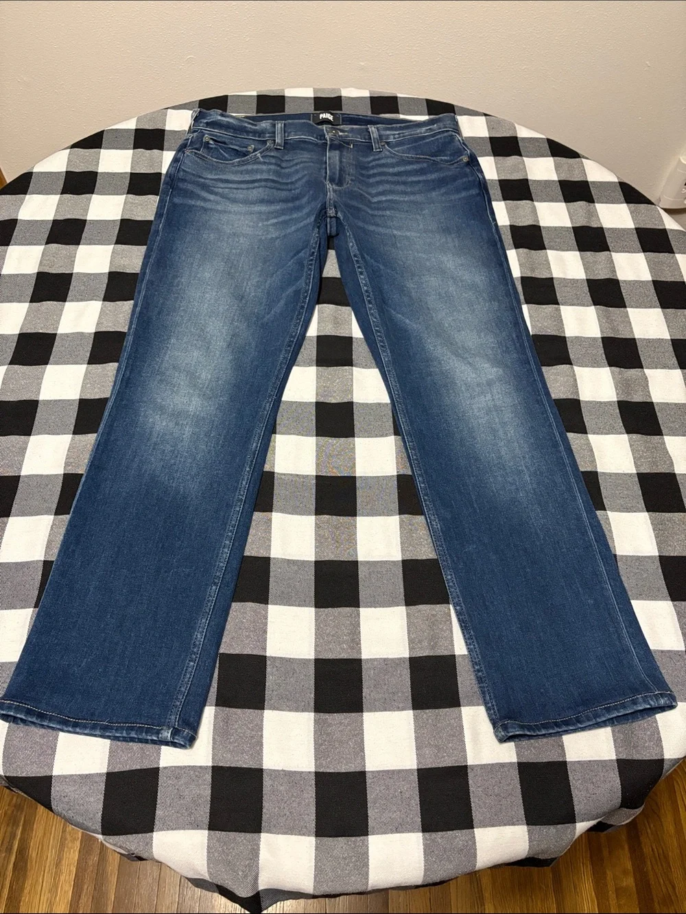 PAIGE Transcend Federal Slim Straight Jean Milburn Blue Men's 33 x 30 Stretch